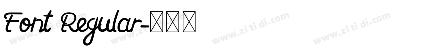 Font Regular字体转换